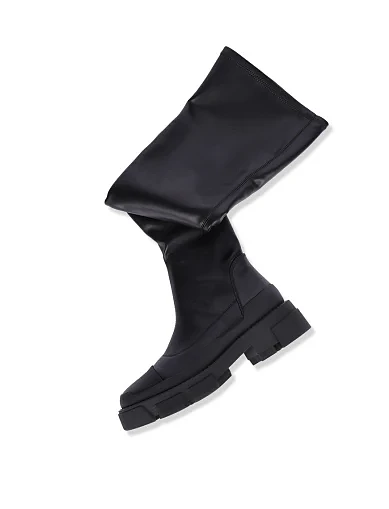 Жіночі ботфорти MIRATON шкіряні чорні(25D05-2) - фото 2 - Miraton