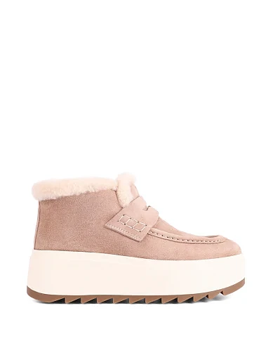 Женские ботинки Attizzare велюровые бежевые - фото 1 - Miraton