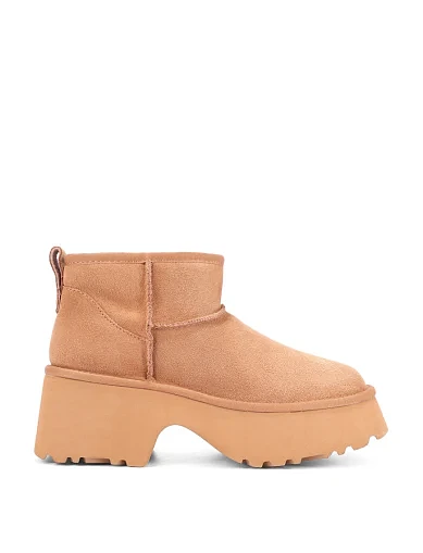 Женские угги MIRATON велюровые бежевые - фото 1 - Miraton