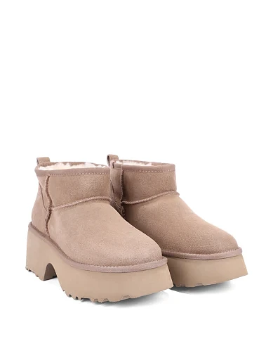 Женские угги MIRATON велюровые серые - фото 3 - Miraton