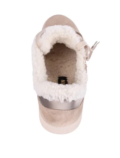 Женские кеды MIRATON велюровые бежевые - фото 2 - Miraton