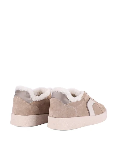 Женские кеды MIRATON велюровые бежевые - фото 4 - Miraton