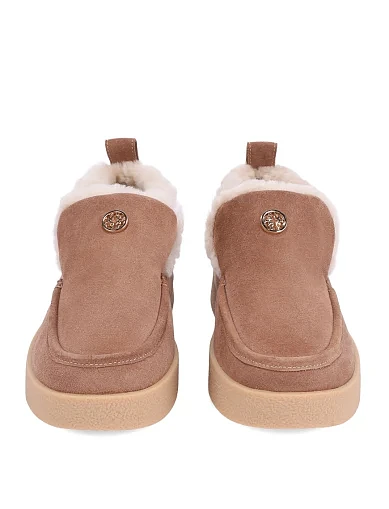 Жіночі черевики велюрові бежеві(233D-301-1) - фото 5 - Miraton