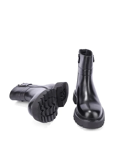 Женские ботинки MIRATON кожаные черные - фото 3 - Miraton
