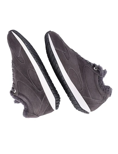 Женские кроссовки MIRATON велюровые серые - фото 5 - Miraton