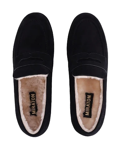 Женские туфли MIRATON велюровые черные - фото 2 - Miraton