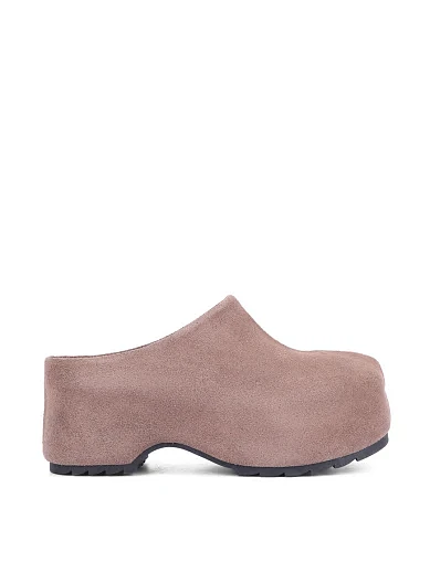 Женские сабо замшевые серые - фото 1 - Miraton