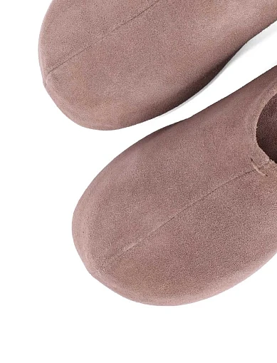 Женские сабо замшевые серые - фото 5 - Miraton