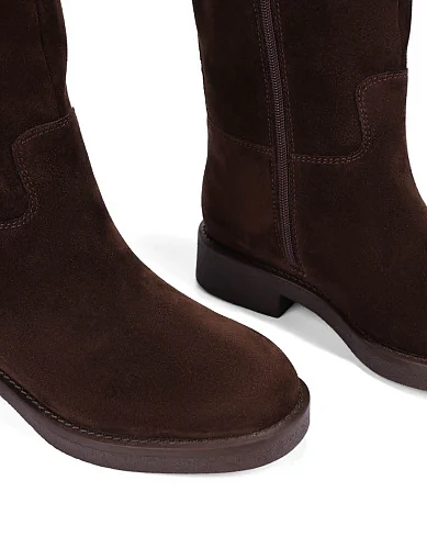 Женские сапоги Attizzare велюровые коричневые - фото 2 - Miraton