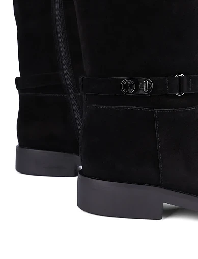 Женские ботфорты Attizzare велюровые черные - фото 2 - Miraton