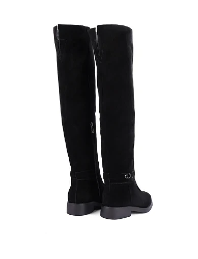 Женские ботфорты Attizzare велюровые черные - фото 4 - Miraton