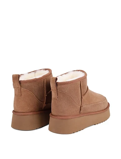 Женские угги велюровые бежевые - фото 4 - Miraton