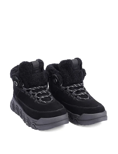 Женские ботинки велюровые черные - фото 3 - Miraton