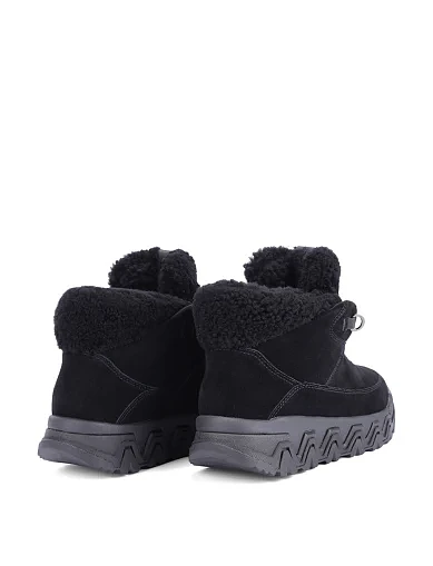 Женские ботинки велюровые черные - фото 4 - Miraton