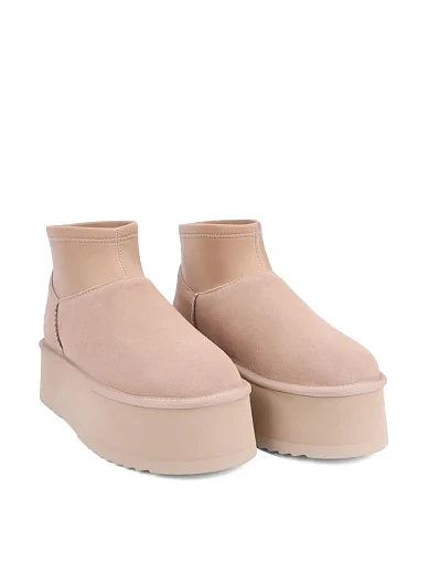 Жіночі уггі велюрові бежеві(1168170) - фото 3 - Miraton