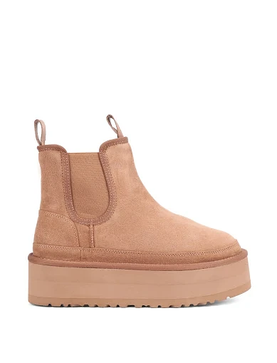 Жіночі уггі велюрові бежеві(ATTU-20) - фото 1 - Miraton