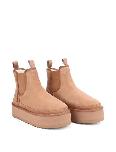 Жіночі уггі велюрові бежеві(ATTU-20) - фото 3 - Miraton