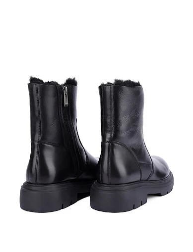 Женские ботинки кожаные черные - фото 4 - Miraton