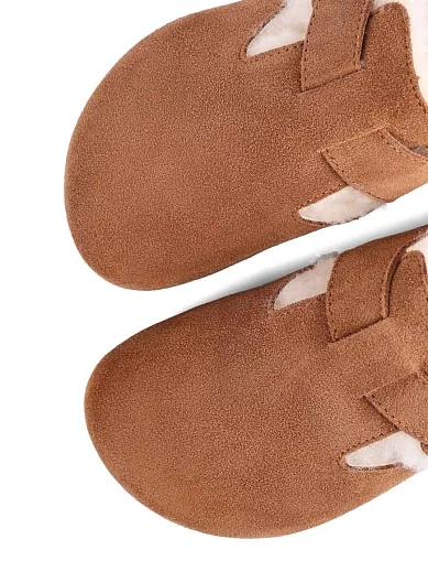 Женские угги велюровые бежевые - фото 5 - Miraton