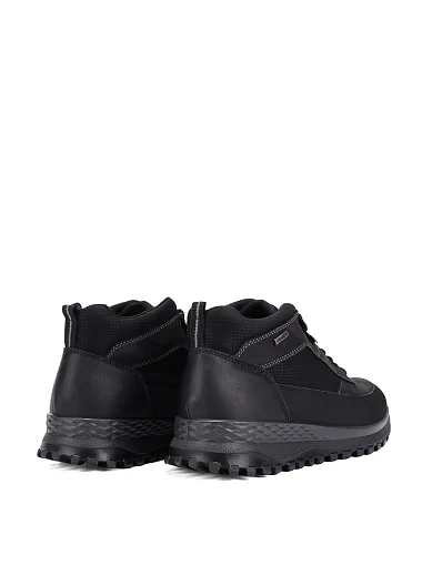 Мужские ботинки из экокожи черные - фото 4 - Miraton