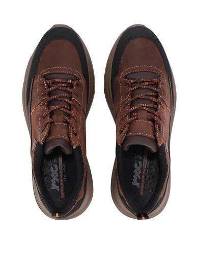Мужские кроссовки IMAC из экокожи коричневые - фото 5 - Miraton