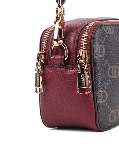 Женская сумка camera bag LIU JO из экокожи бордовая - фото 5 - Miraton
