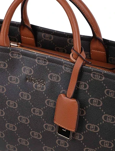 Женская сумка тоут LIU JO из экокожи коричневая - фото 5 - Miraton