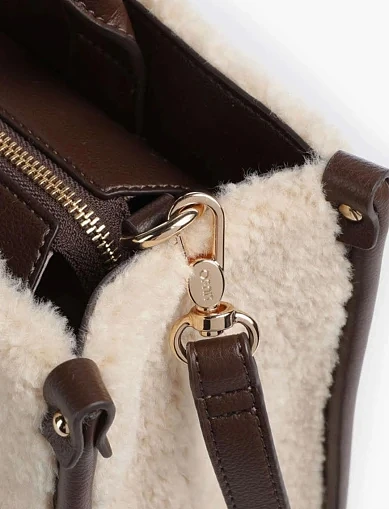 Женская сумка из экокожи коричневая - фото 4 - Miraton