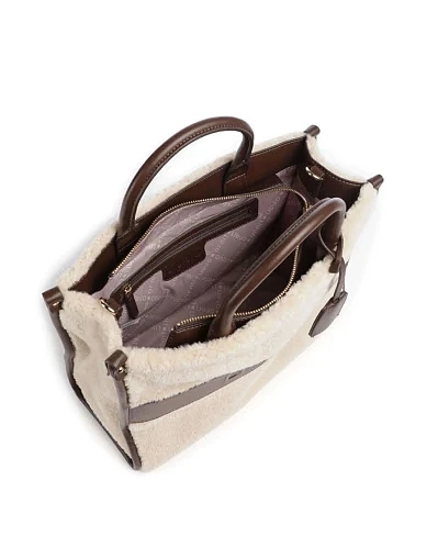 Женская сумка из экокожи коричневая - фото 6 - Miraton