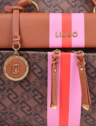 Женская сумка тоут LIU JO из экокожи бежевая - фото 7 - Miraton