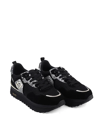 Жіночі кросівки LIU JO шкіряні чорні(BF5009 PX684 22222) - фото 3 - Miraton