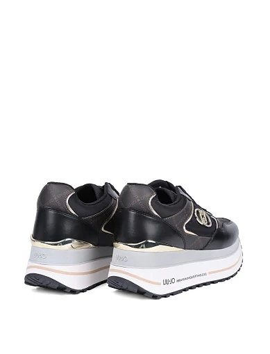 Жіночі кросівки LIU JO шкіряні чорні(BF5011 PX776 22222) - фото 4 - Miraton