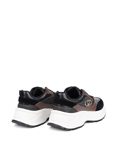 Женские кроссовки LIU JO кожаные коричневые - фото 4 - Miraton