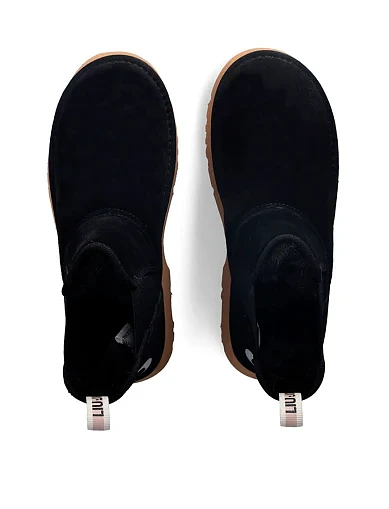 Женские угги замшевые черные - фото 2 - Miraton