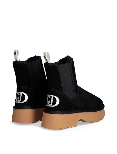 Женские угги замшевые черные - фото 4 - Miraton