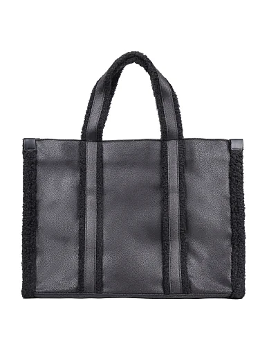 Женская сумка тоут LIU JO из экокожи черная - фото 4 - Miraton