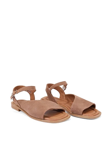 Жіночі сандалі велюрові бежеві(304 2148) - фото 3 - Miraton