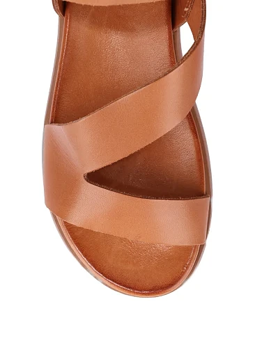 Жіночі сандалі шкіряні коричневі(03-2836) - фото 5 - Miraton