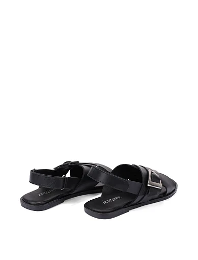 Жіночі сандалі шкіряні чорні(418 FT0118) - фото 4 - Miraton