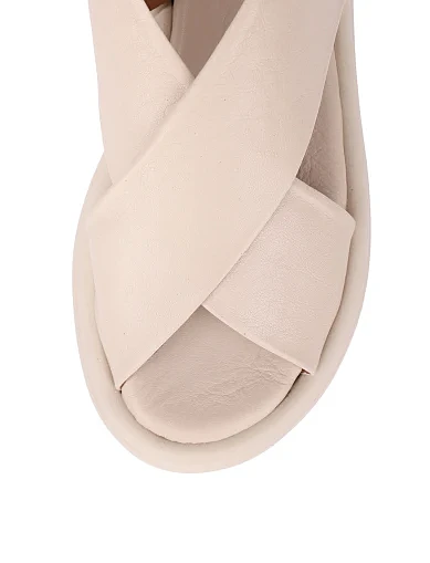 Жіночі сандалі шкіряні білі(110-25WA26) - фото 5 - Miraton