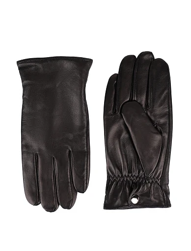 Рукавички шкіряні чорні (MA044) - фото 1 - Miraton