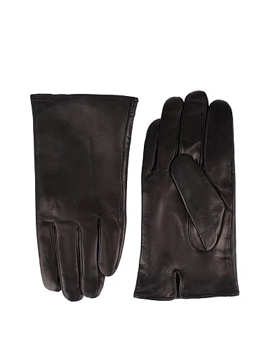 Рукавички шкіряні чорні (PRM2435) - фото 1 - Miraton