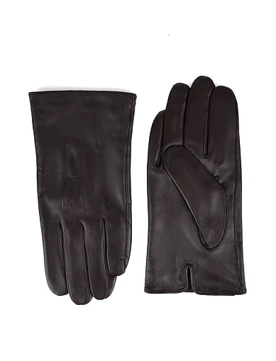 Рукавички шкіряні коричневі (PRM2435B) - фото 1 - Miraton