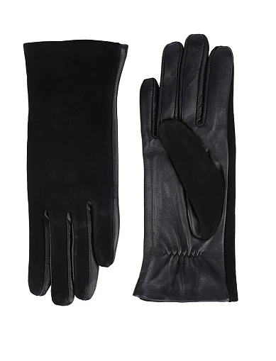Рукавички замшеві чорні(EGL-101) - фото 1 - Miraton