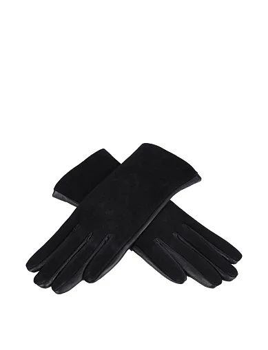 Рукавички замшеві чорні(EGL-101) - фото 2 - Miraton