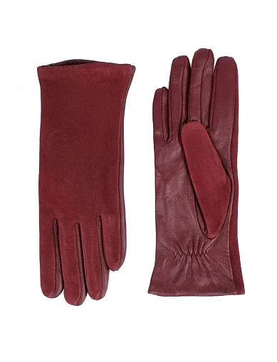 Перчатки замшевые бордовые - фото 1 - Miraton