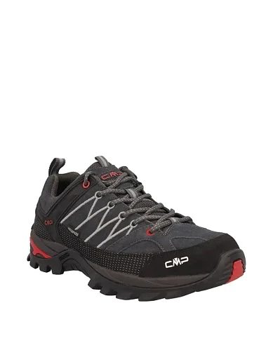 Мужские кроссовки CMP RIGEL LOW TREKKING SHOES WP кожаные темно-серые - фото 3 - Miraton