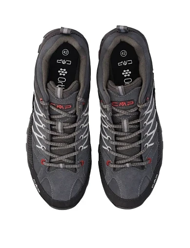 Мужские кроссовки CMP RIGEL LOW TREKKING SHOES WP кожаные темно-серые - фото 4 - Miraton