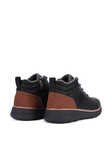 Мужские ботинки Bugatti из экокожи черные - фото 4 - Miraton