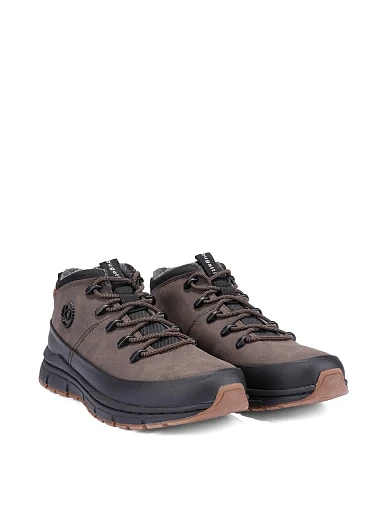 Чоловічі черевики з екошкіри коричневі (331-AOS31-5069-6110) - фото 3 - Miraton